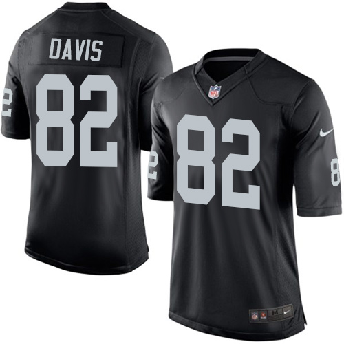 Men's Limited Al Davis Nike Jersey Black Home - #82 NFL Oakland Raiders